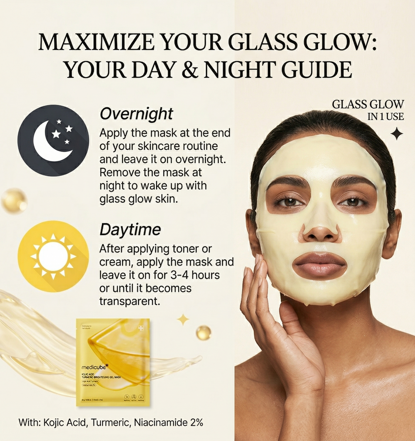 Kojic Acid Turmeric Gold Jelly Gel Mask