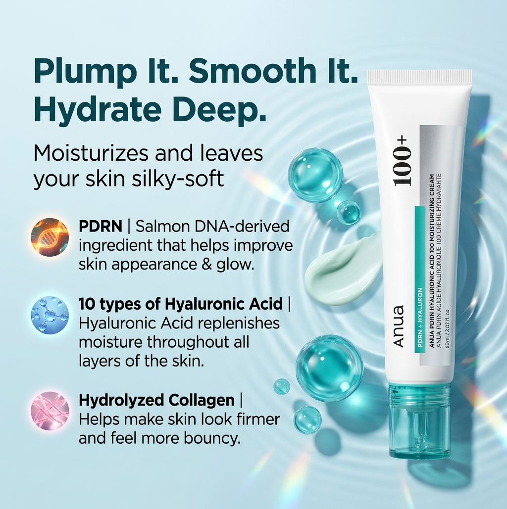 PDRN Hyaluronic Acid 100 Moisturizing Cream
