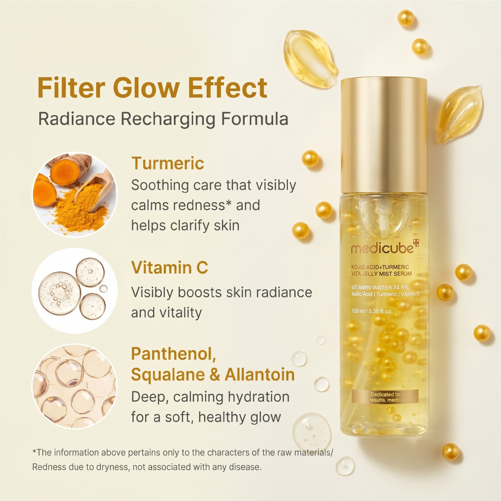 Kojic Acid Turmeric Vitamin Gold Jelly Mist Serum